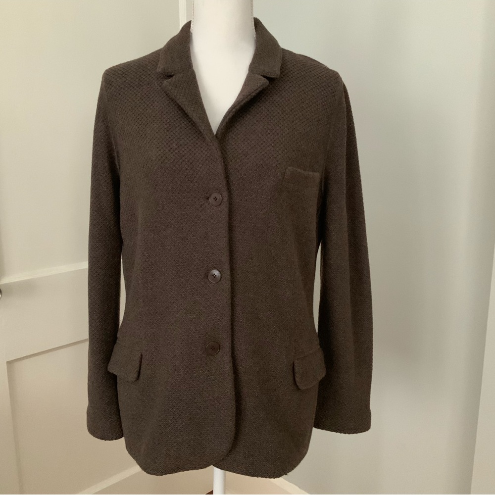 Loro Piana Brown Baby Cashmere Sweater Jacket 46